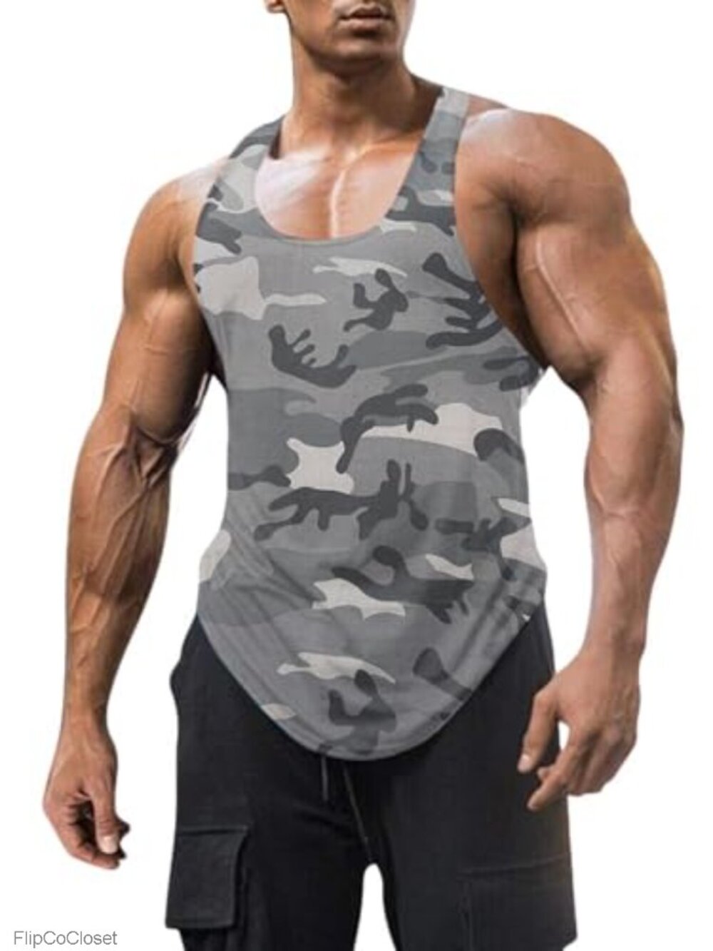 Mens Stringer Tank Top Y-Back Sleeveless Gym Workout Muscle Shirt